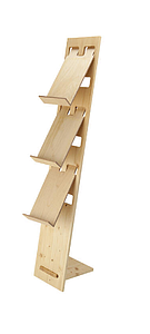 Présentoir DESIGN en bois 3 tablettes thème NATURE