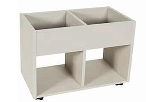 Bac enfant 2 cases avec rangement 2 cases en soubassement  