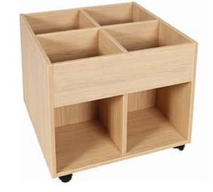 Bac enfant 4 cases avec rangement 4 cases en soubassement  
