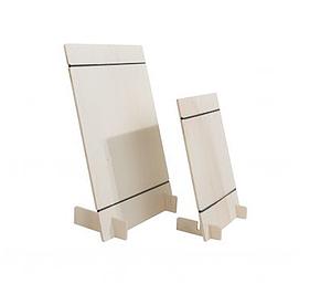 Porte-visuel incliné en bois avec élastique thème NATURE 