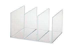 Support - livres / revues 3 cases à poser en acrylique transparent
