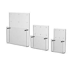 Lot de 2 corbeilles à brochures en acrylique transparentà fixer 