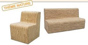 Banquette ADULTE  monobloc en mousse revêtement "tissu liège "  