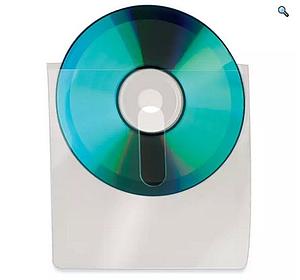 Pochette CD adhésive avec trou de préhension