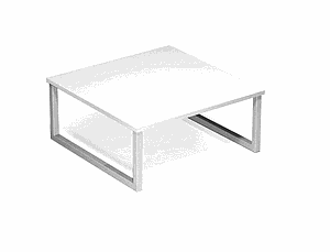 Table basse pieds métal type "arche" époxy alu  
