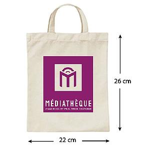 Sac à CD, DVD 100% coton sans soufflet personnalisé 1 couleur 1 face