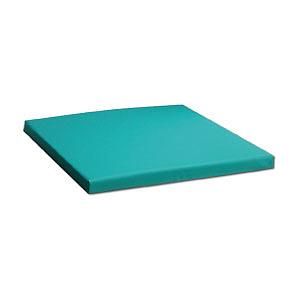 Coussin moelleux carré 60x60xh5 cm coloris bleu foncé 
