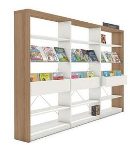 Etagère simple face TOUT BOIS H180cm x P30cm nue DEPART  