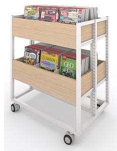 Bac BD double face avec sur-bac sur structure métal mobile