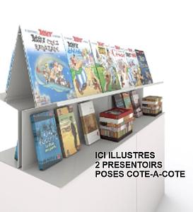 Présentoir à poser double face 2 niveaux pour NOUVEAUTES 