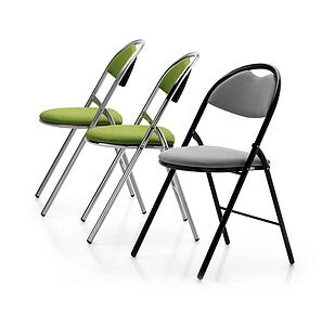 Chaise pliante avec assise et dos tapissés  