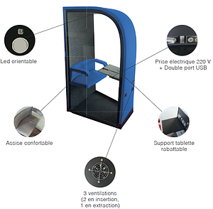 PROMOTION     Cabine acoustique 1 place PHONEBOX 