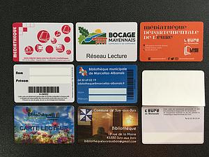 Carte lecteur laminée impression QUADRI